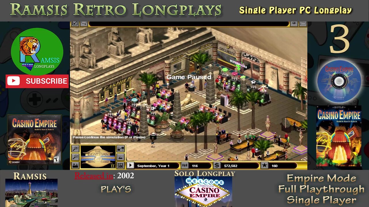 Hoyle Casino Empire | PC Game | 2002 | Casino #2 - The Egyptian | Episode #3 | Retro Longplay