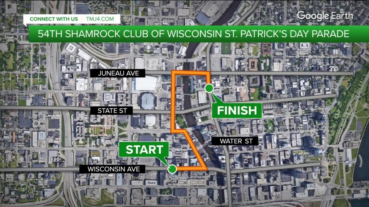 Kicking off St. Patrick's Day Celebrations in downtown Milwaukee