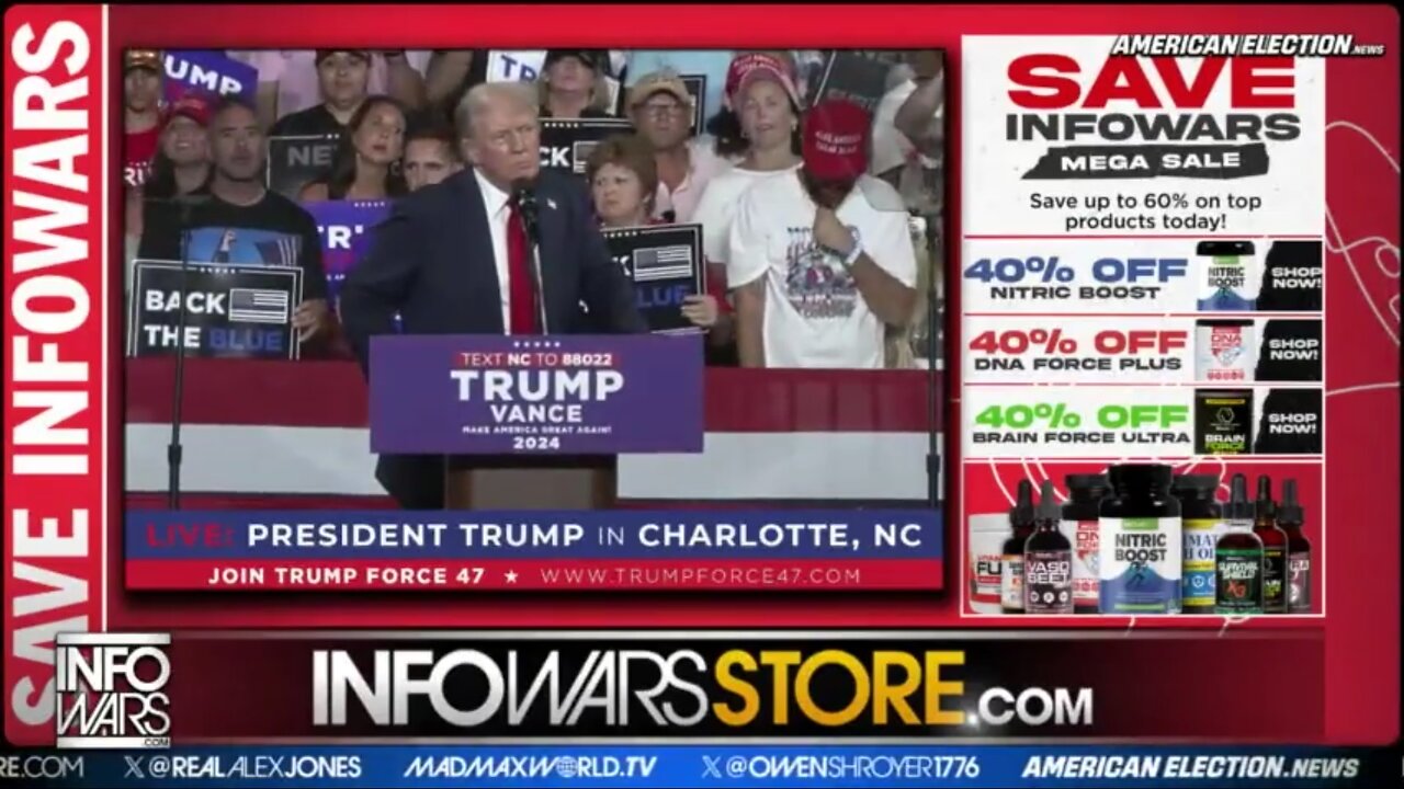 Live Extended Coverage: Trump Rally In Charlotte, NC + Biden Addresses The Nation - 7/24/24