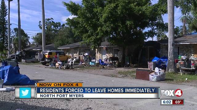 Residents forced to leave homes immediately