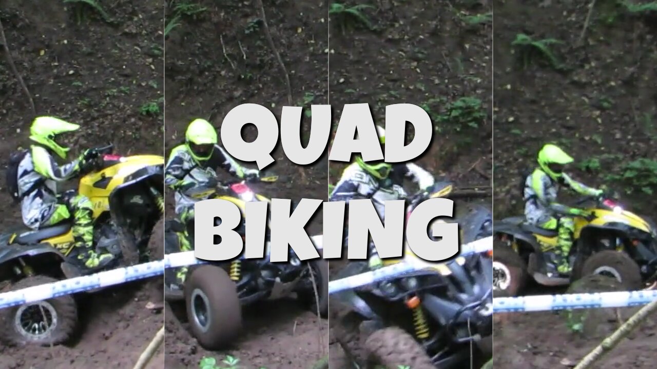 FUN QUAD BIKING IN MOUNTAIN FOREST