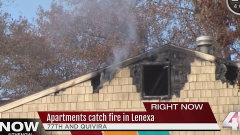 Apartments catch fire in Lenexa
