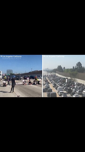 📌LosAngeles | Pro Palestine protesters have shut down the 405