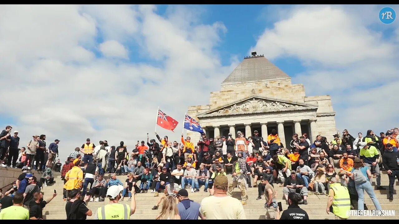 Protest at the Shrine of Remembrance (Melbourne) 22.09.21