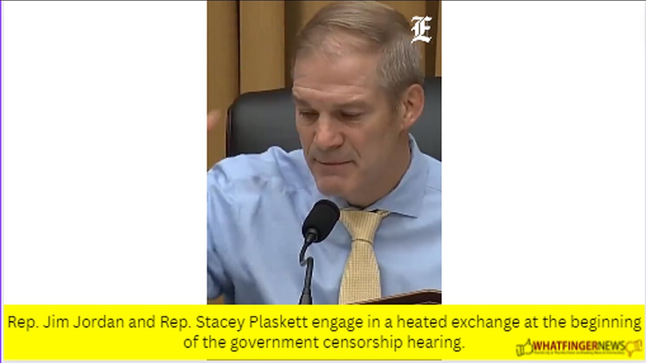 Rep. Jim Jordan and Rep. Stacey Plaskett engage in a heated exchange at the beginning