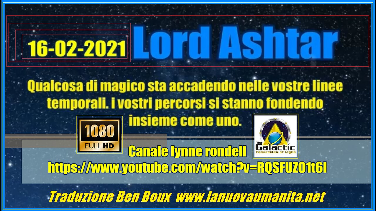 Lord Ashtar. Qualcosa di magico sta accadendo nelle vostre linee temporali