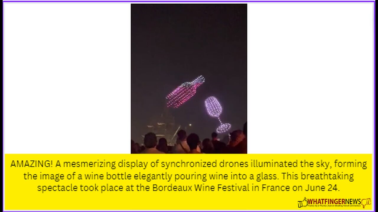 AMAZING! A mesmerizing display of synchronized drones illuminated the sky, forming the image