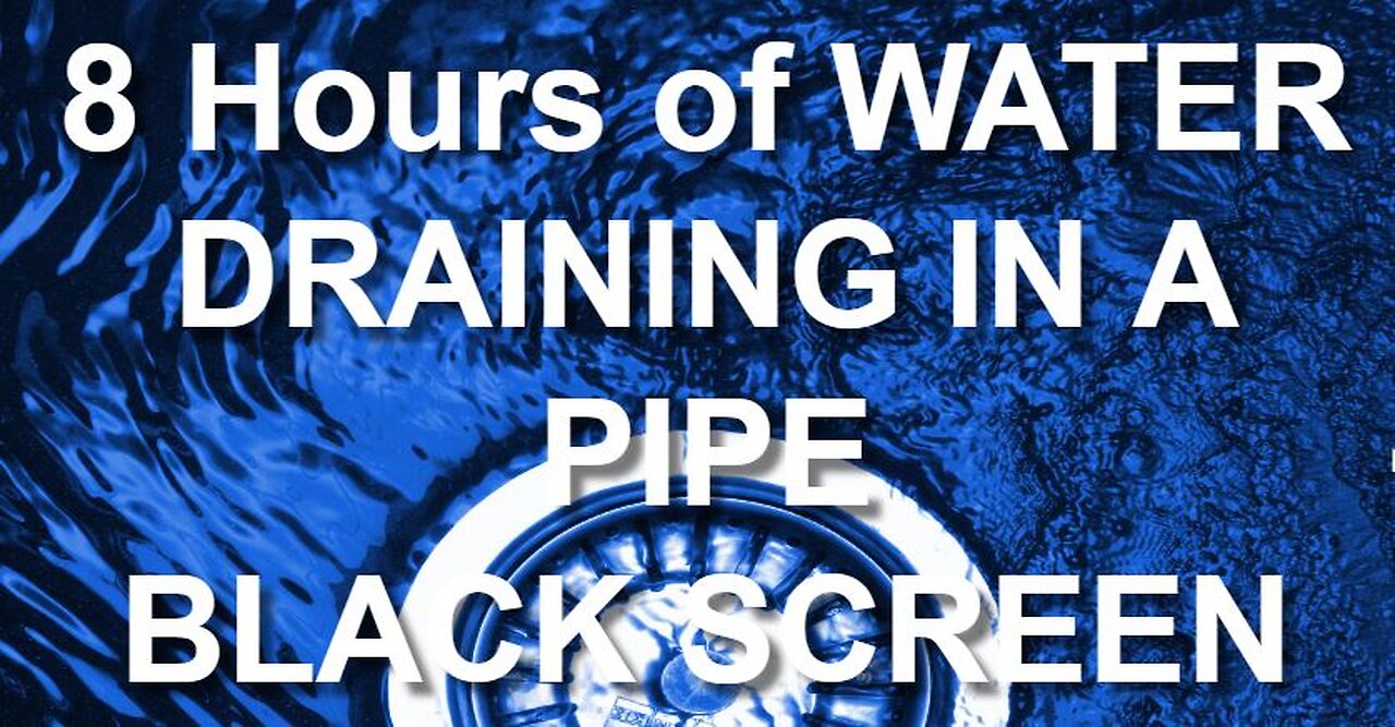 Water draining in a pipe | Very relaxing sounds | 8 Hours BLACK SCREEN #relax #water #rain