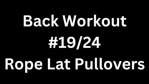 Back Workout 19/24