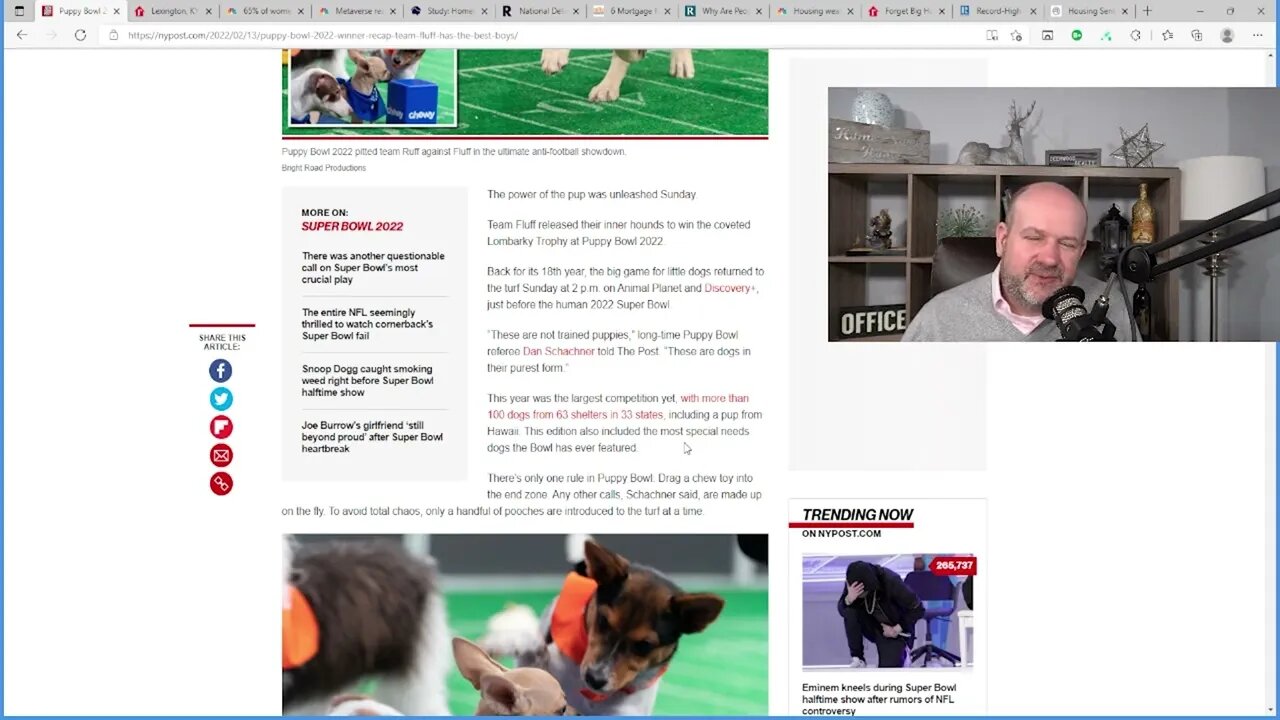I dont know if my state needs to be represented in the puppy bowl