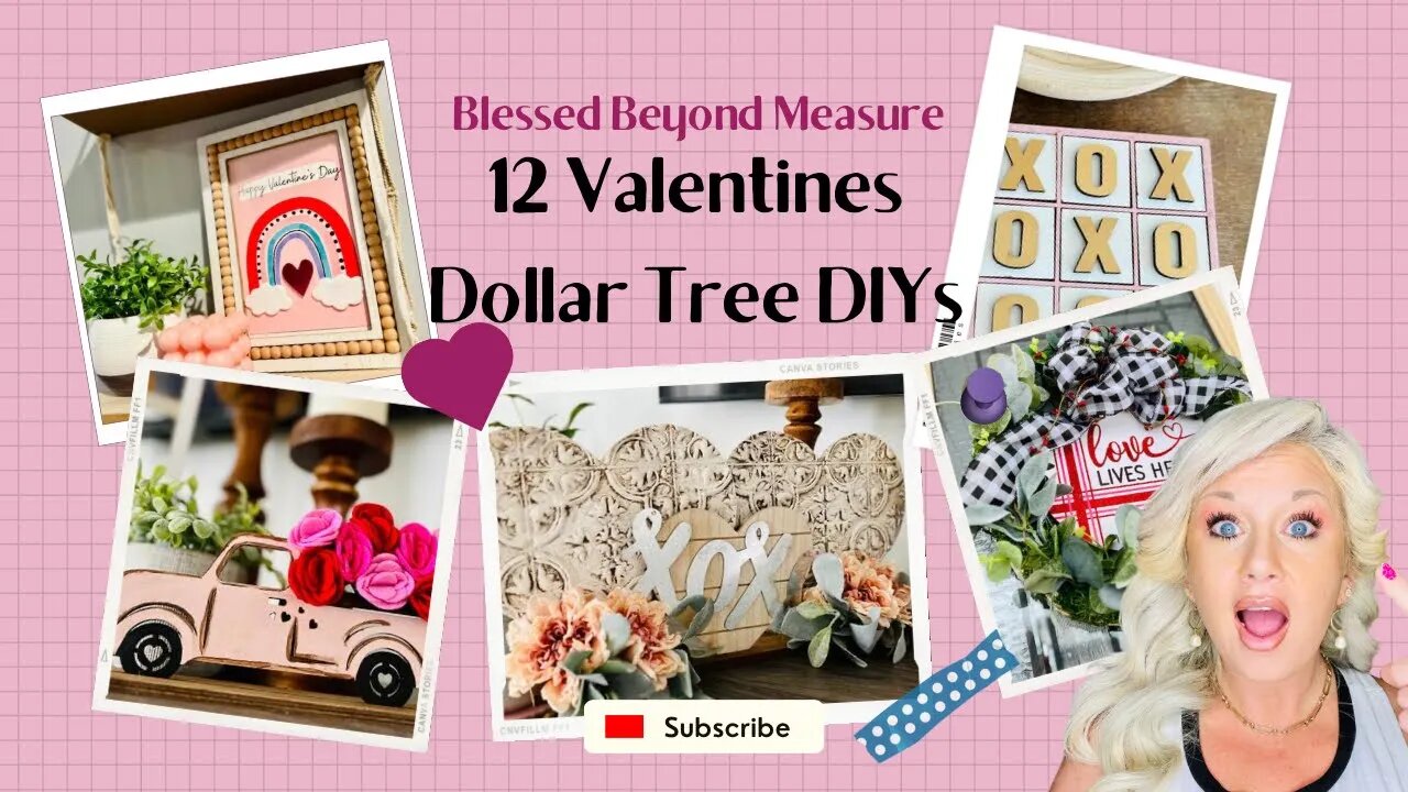 12 Valentines Dollar Tree DIYs, Dollar Tree DIYs, Blessed Beyond Measure