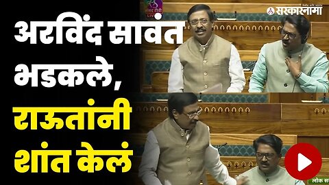 लोकसभेत अरविंद सावंत भडकले, विनायक राऊतांनी केली मध्यस्थी | Arvind Sawant In Loksabha