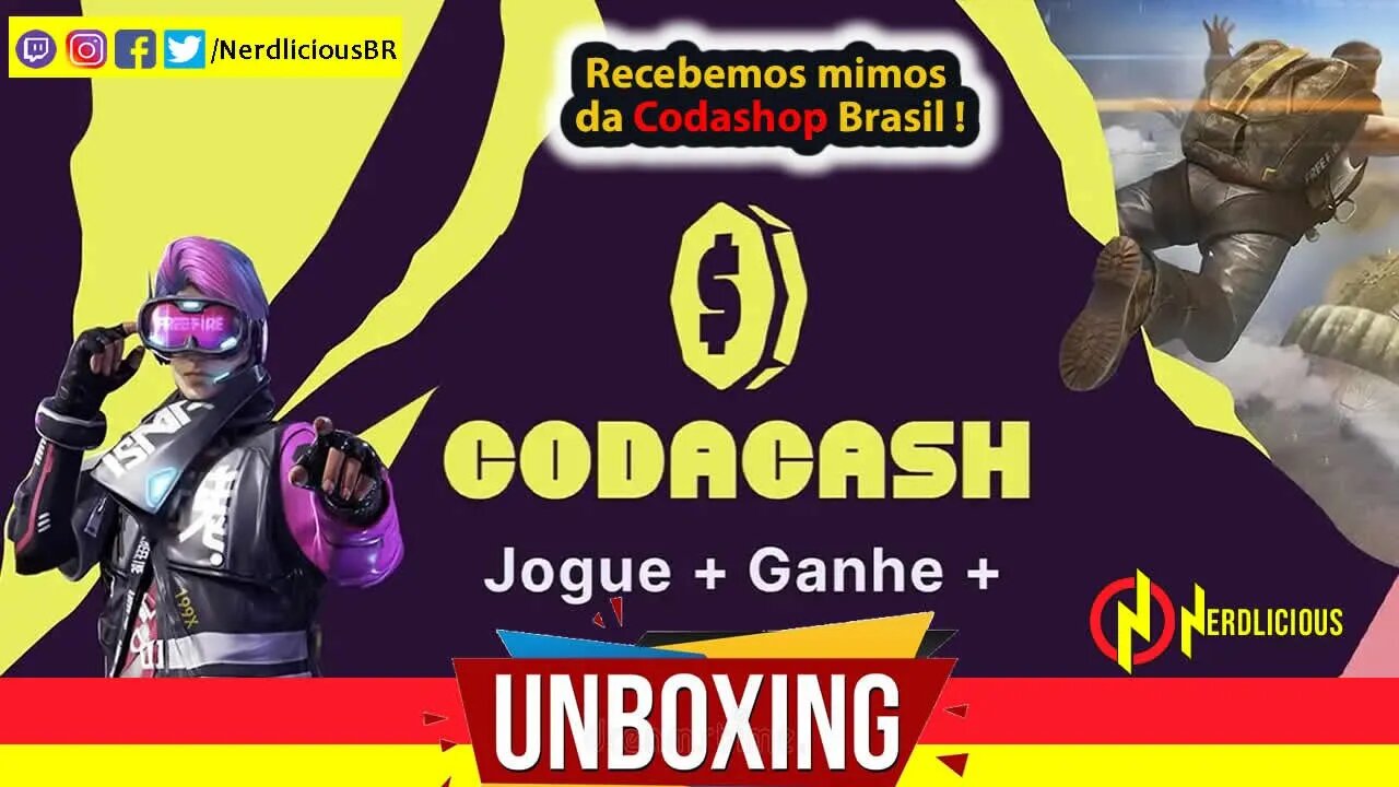 🎁 UNBOXING! Ganhamos alguns mimos da CODASHOP em comemoração ao lançamento do CODACASH no Brasil!