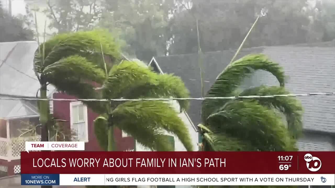 Locals worry about family in Ian's path in Florida