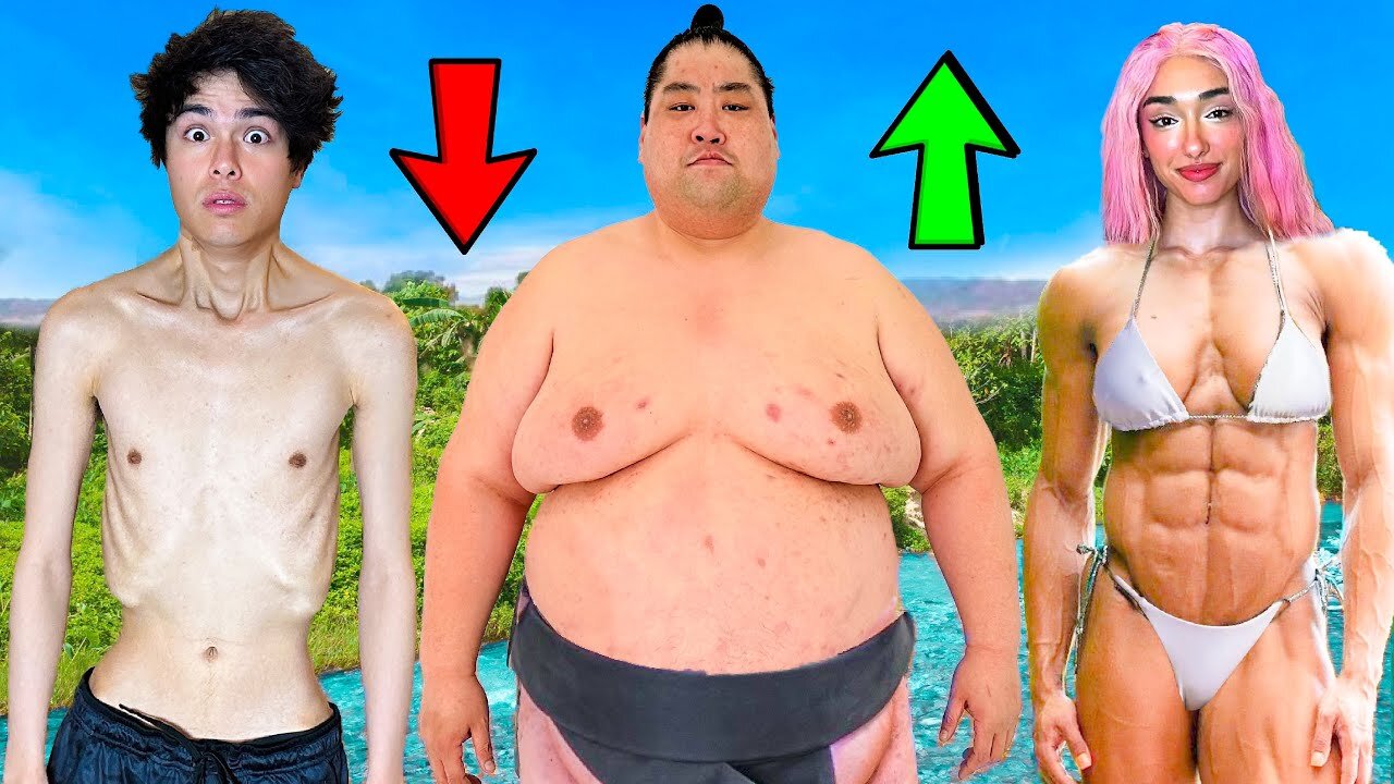 Who Can GAIN vs LOSE The Most Weight in 100 Hours!_1080p