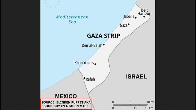 President Blinkin's Puppet Biden Claims Mexico Shares A Border With The Gaza Strip