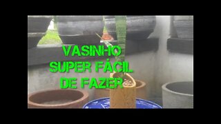 (DICA FÁCIL) VASINHO DE CIMENTO COM FORMA DE TUBO DE PVC.