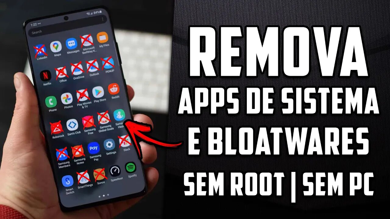 REMOVA QUALQUER APP DE SISTEMA DO ANDROID SEM ROOT E SEM PC! | Xiaomi, Samsung, Motorola e MAIS!