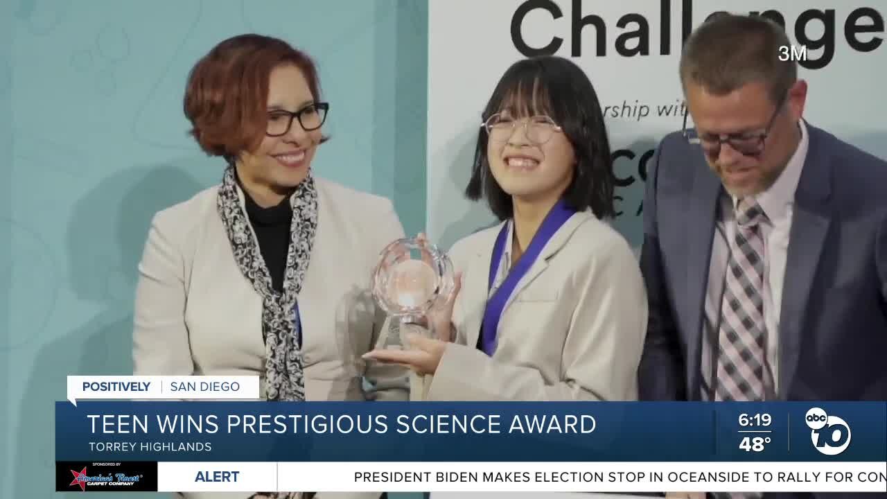 San Diego teen wins prestigious science award