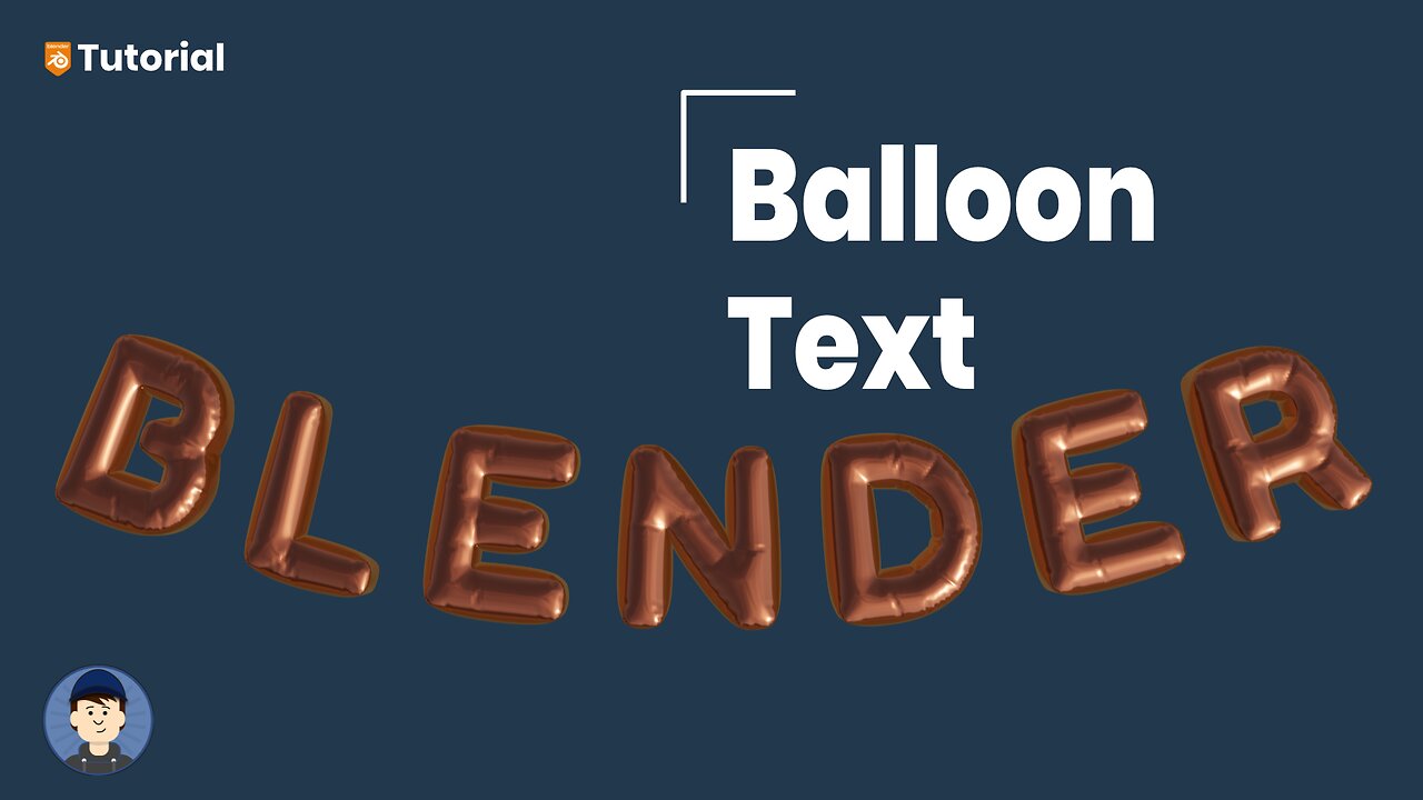 How to make an inflated balloon text effect in Blender [3.1]