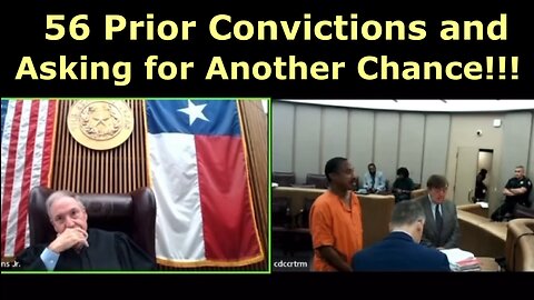 Guy with 56 prior convictions begs judge for another chance. Judge goes off!!!