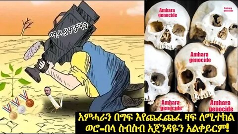 አምሓራን በግፍ እየጨፈጨፈ ዛፍ ለሚተክል ወሮ-በላ ስብስብ አጀንዳዬን አልቀይርም!