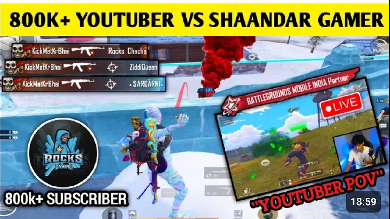 NO!! RICHEST 800k + SUBSCRIBERS YOUTUBER VS SHAANDAR & 1V4 FIGHT AGAINST YOUTUBER SQUAD pubg gaming