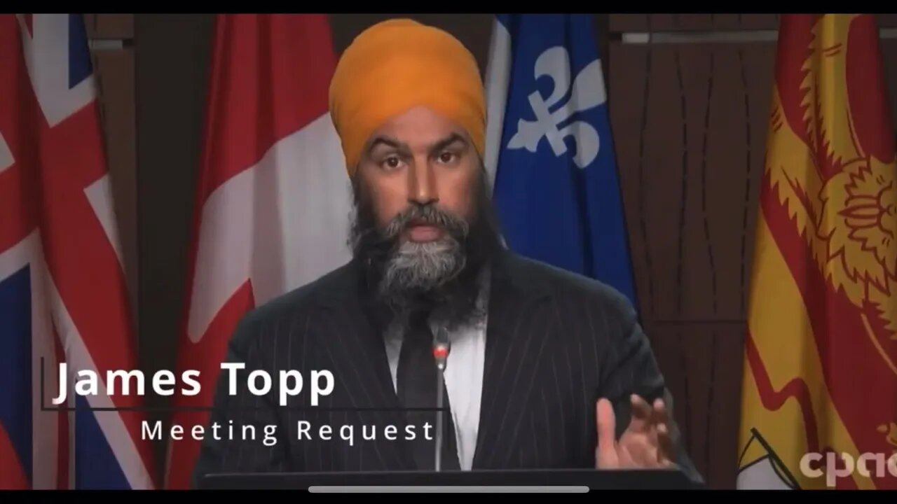 Jagmeet Singh Won’t Meet Up Or Hear James Topp’s Concerns??