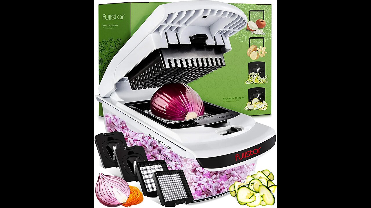 Fullstar 9-in-1 Deluxe Vegetable Chopper Kitchen Gifts | Onion Chopper & Dicer |