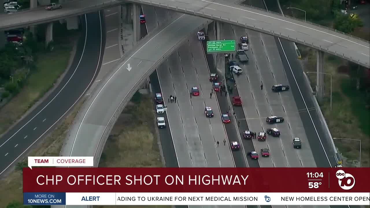 11 pm: CHP officer shot on I-8
