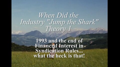 When Did the Entertainment Industry "Jump the Shark?" (Theory 1)