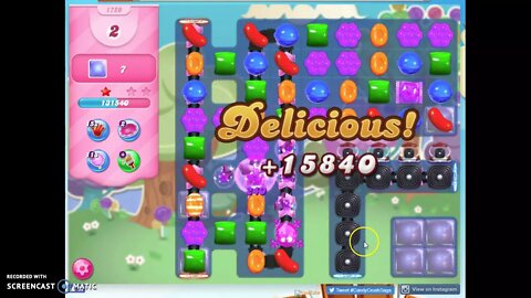 Candy Crush Level 1759 Audio Talkthrough, 2 Stars 0 Boosters