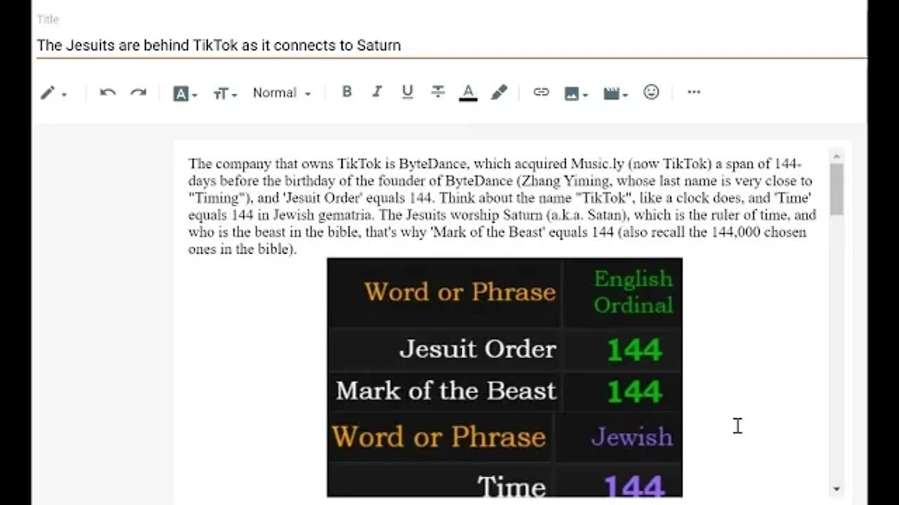 The Jesuits are behind TikTok and Saturn/Satan/Beast of Rev. #gematria #truth #numerology #kabbalah