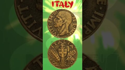 Italy 10 Centesimi 1941.#shorts #education #coinnotesz