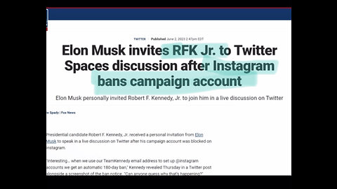 RFK removed from Instagram. How is this ok?