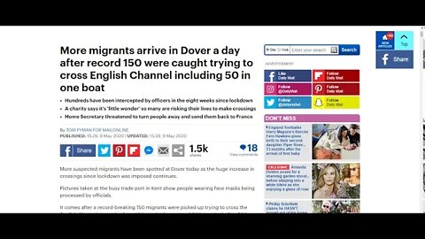 Record Level of Migrants Cross English Channel in one weekend
