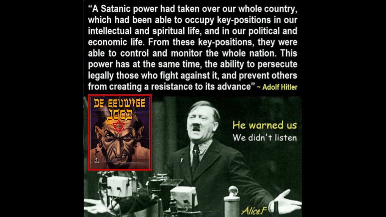 antiCHRIST jew admit they control banks media powerful nations destroy white gentiles jfk hitler 911