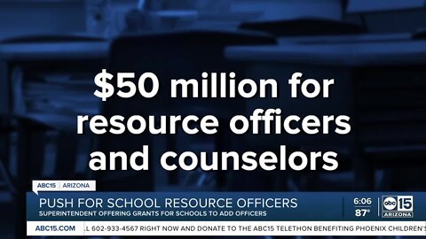 AZ superintendent extends deadline for school resource officer grant money