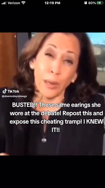 Kamala busted, these are the same earrings that she wore to the debate