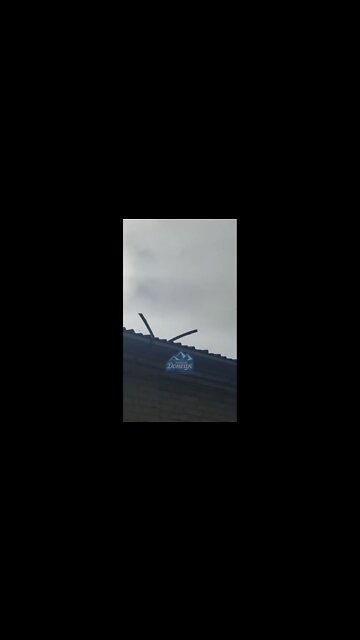 Russian Mi-24 attack helicopters over Novoazovsk near Mariupol