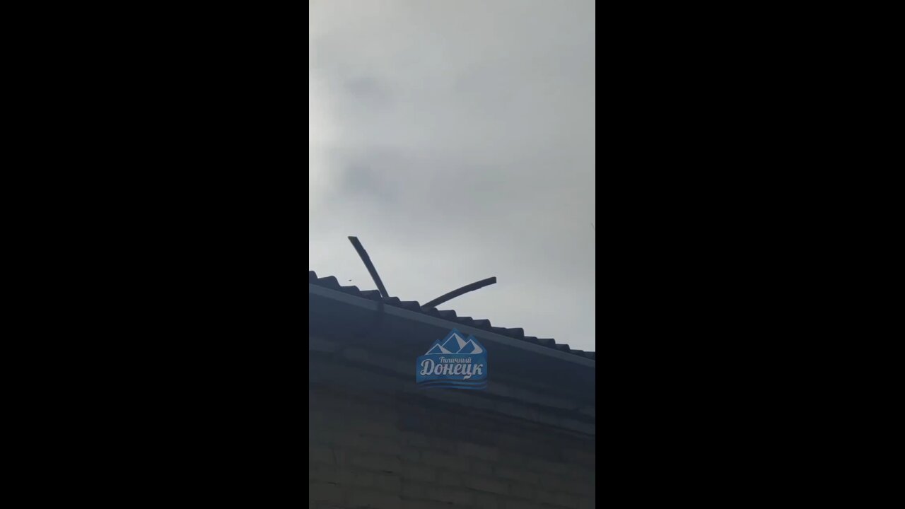 Russian Mi-24 attack helicopters over Novoazovsk near Mariupol