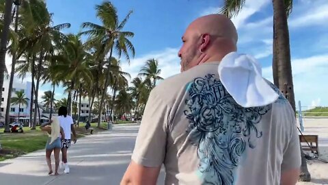 Drunk and Walking in South Beach Miami stealing Quesadillas