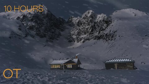 Blizzard in the Tatras | Howling wind and blowing snow for Relaxing| Study| Sleep| Winter Ambience