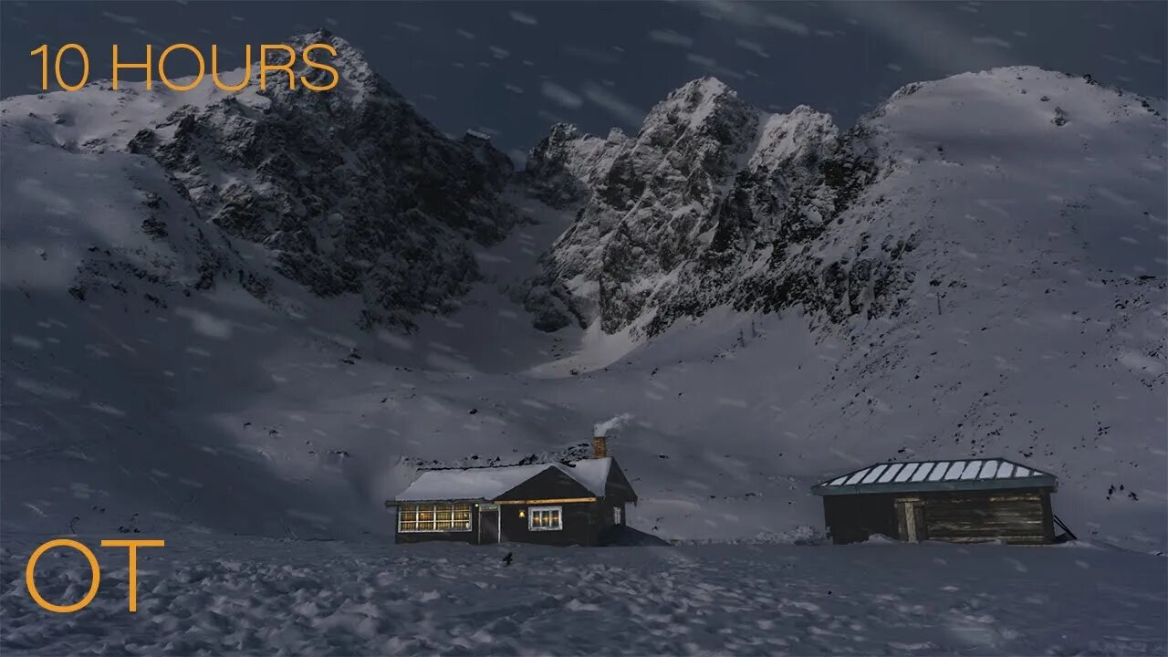 Blizzard in the Tatras | Howling wind and blowing snow for Relaxing| Study| Sleep| Winter Ambience