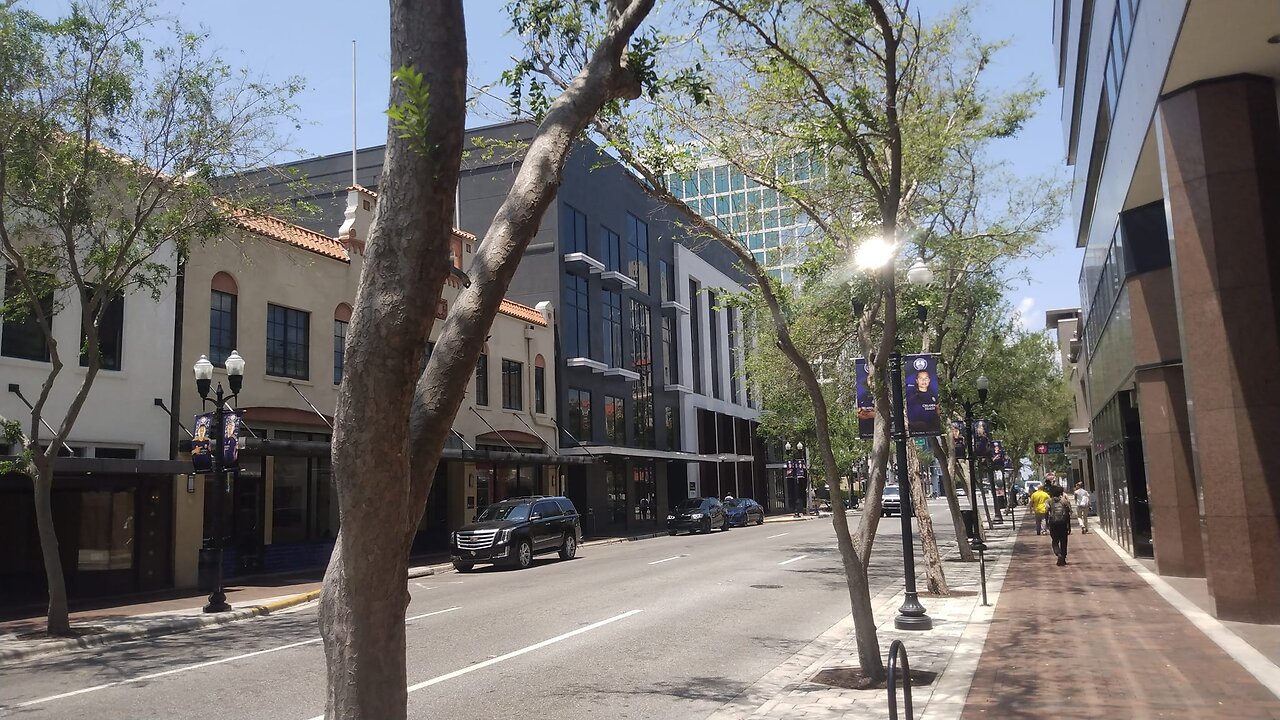 Walking Through Downtown Orlando
