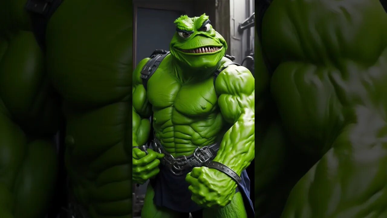 Kermit the Frog as Hulk #funny #comedy #shorts