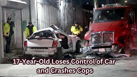 Dash cam: 17-Year-Old Loses Control of Car and Crashes Cops