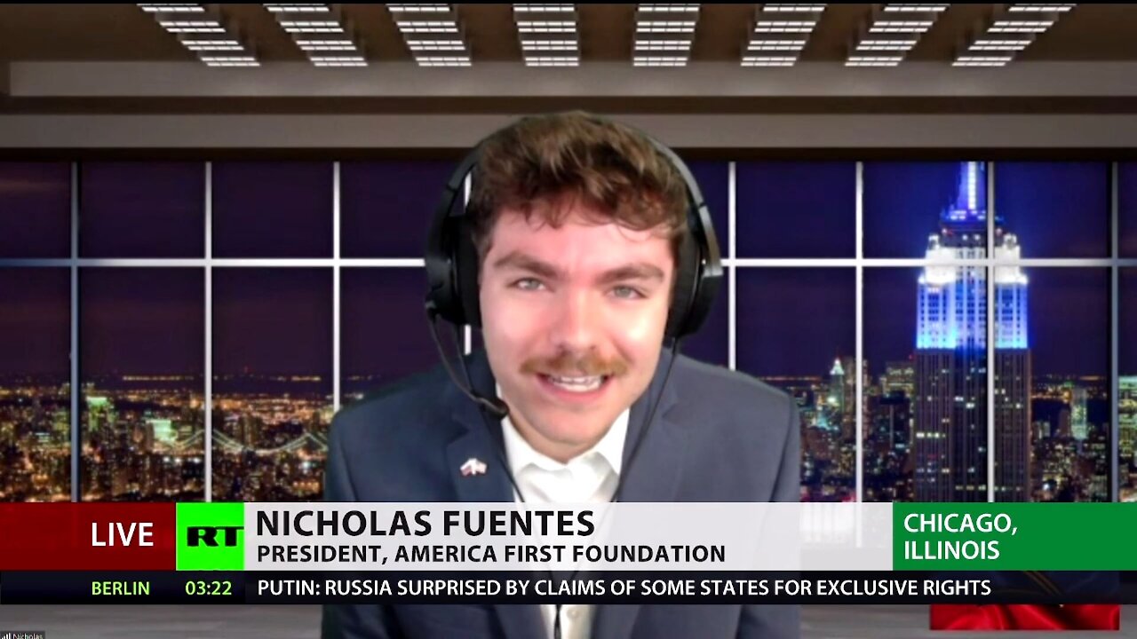 "Twitter Should Be Nationalized" - Nick Fuentes debate on Russia Today