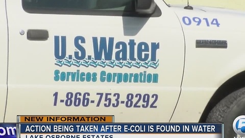 Action being taken after E-coli is found in water