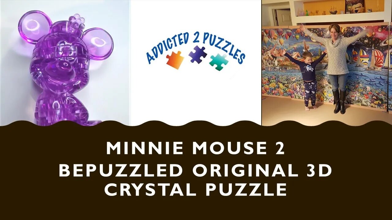 Minnie Mouse 2 (Purple) 3D Crystal Puzzle Tutorial